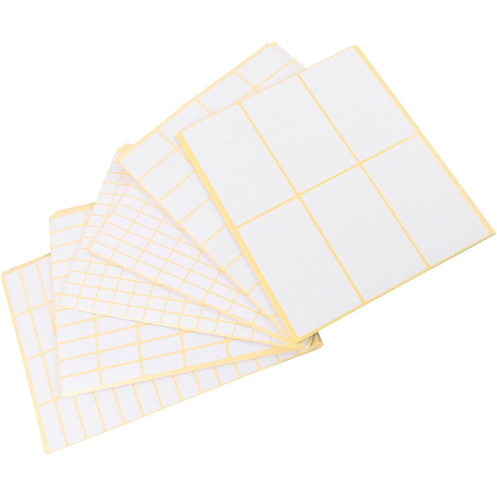36 Sheets Blank Adhesive Label Stickers, Writable Self Adhesive Classification Tags for Organizing, Scrapbooking, Mailing, Multi Coated Tabs for Home