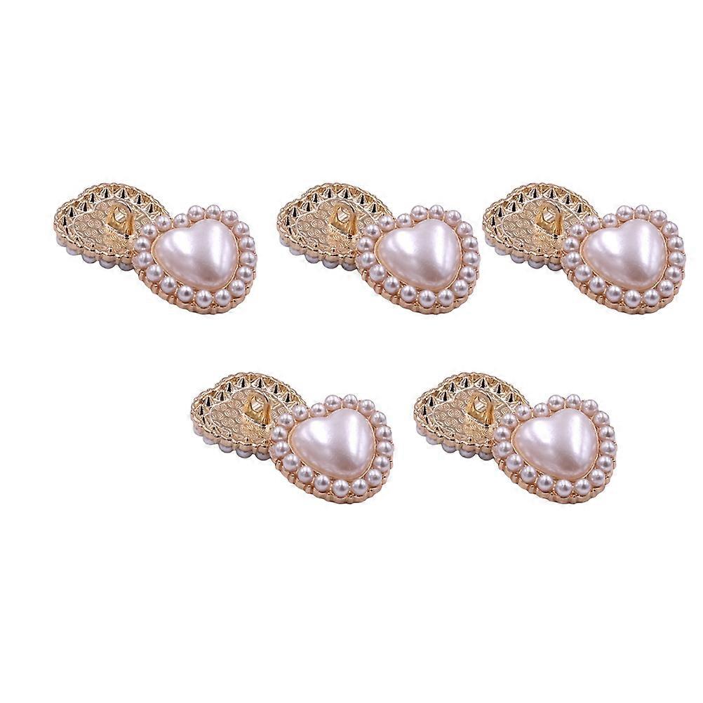 Decorative Heart Shaped Buttons 10Pcs Suitable For Clothing Shop Use In Cozy Beige Design Functionality