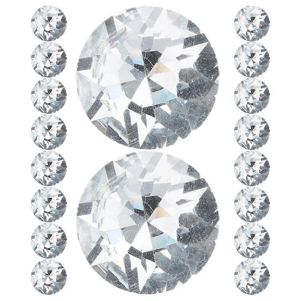 Acrylic Soft Bag Buttons for Decorative Use Rhinestone 30Pcs Set