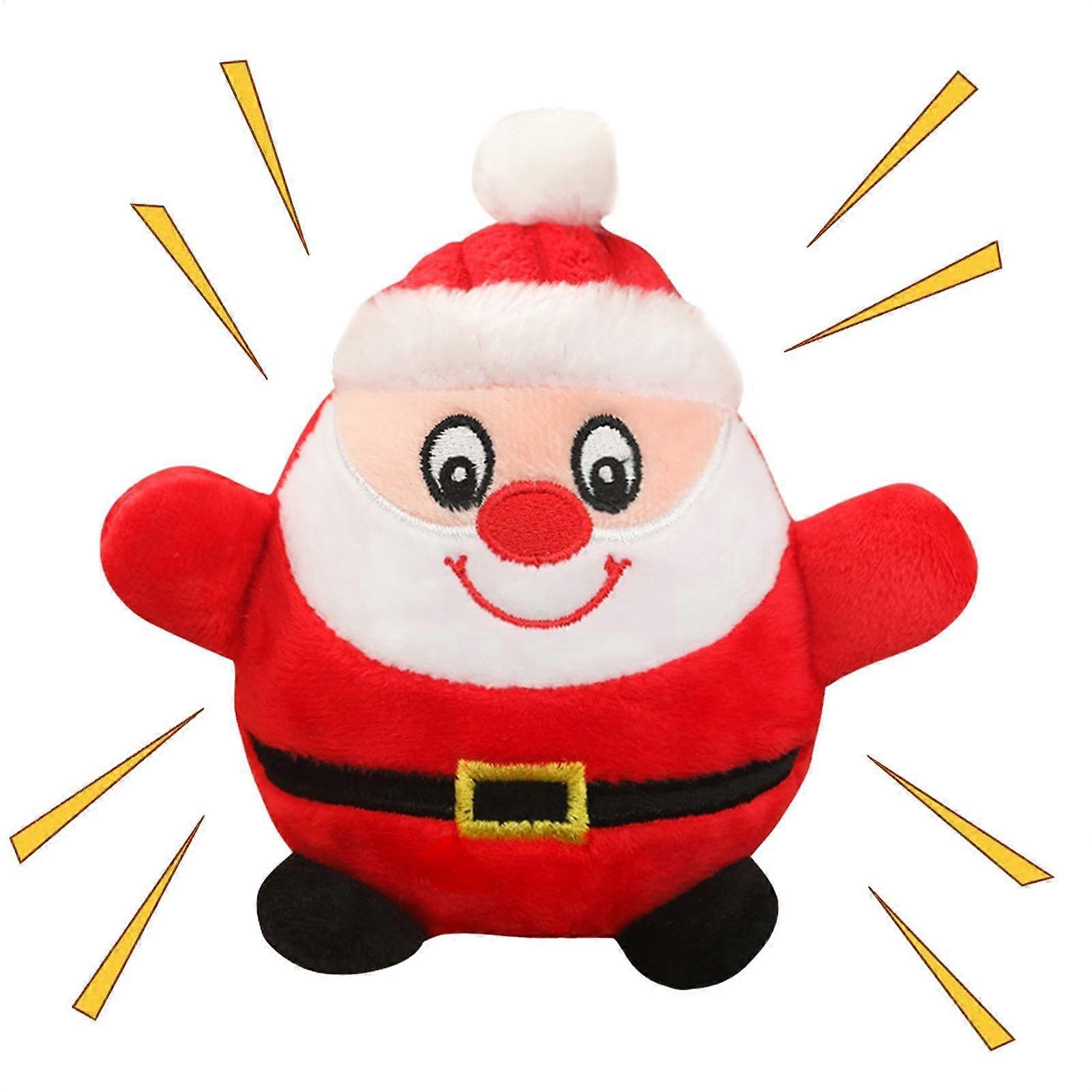 Squeaky plush dog toy, Christmasthemed, interactive chew toy for small dogs