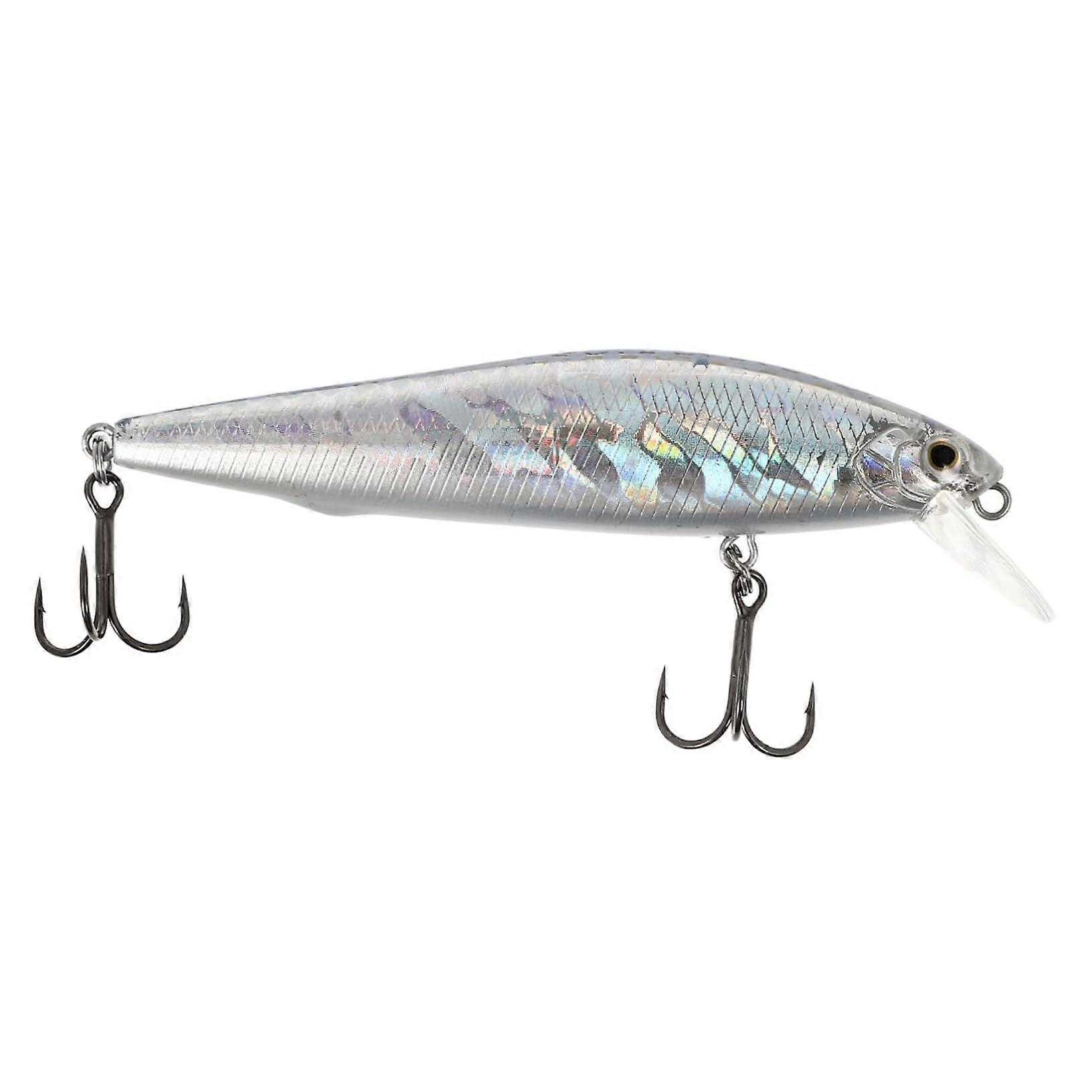 Artificial Fishing Lure Sinking Bait with Realistic Bass Design and Black Nickel Treble Hooks for Trout and Bass