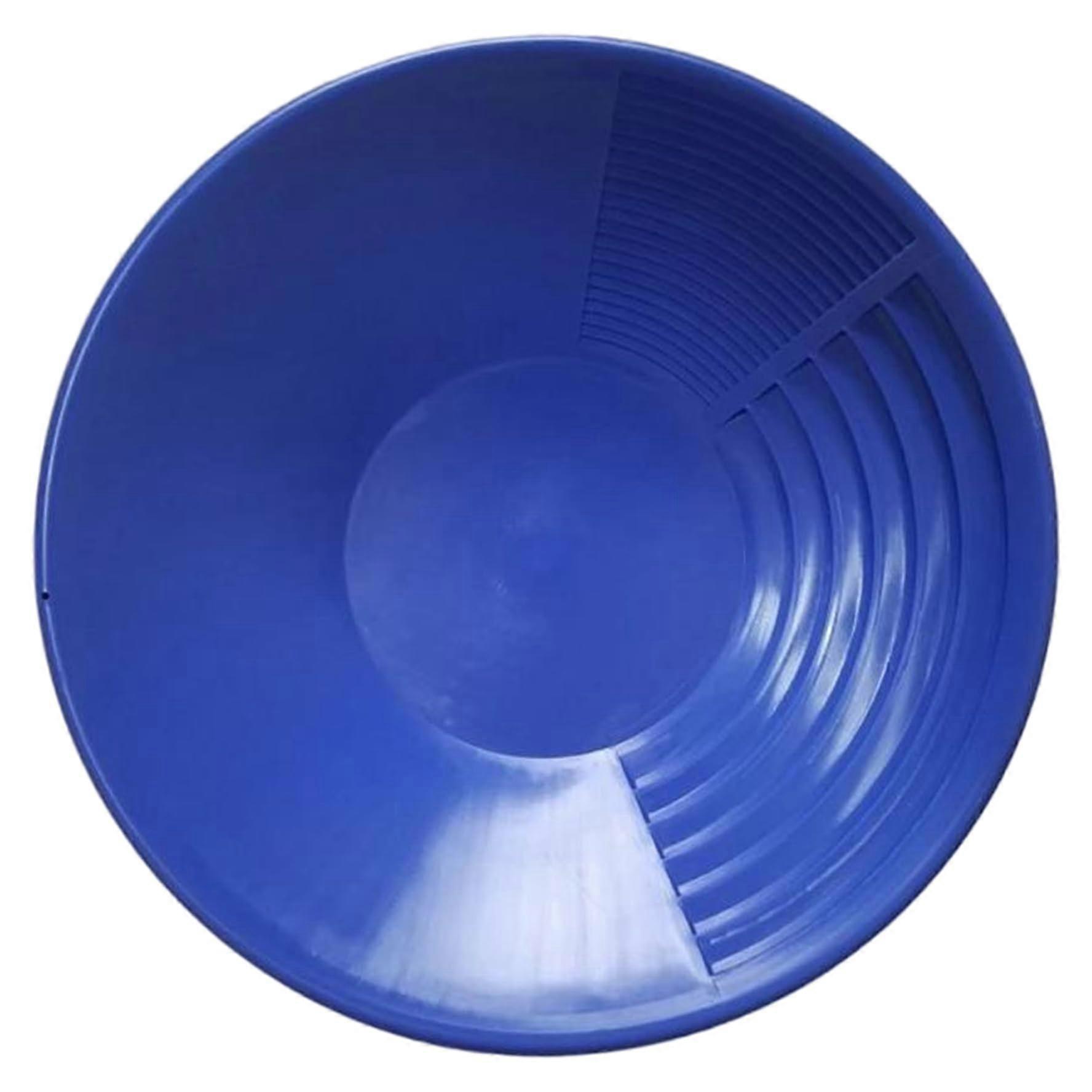15 Inch Blue Gold Pan With Various Riffles, Lightweight Gold Panning Setup For Manual Recovery Kit Outdoor Mining