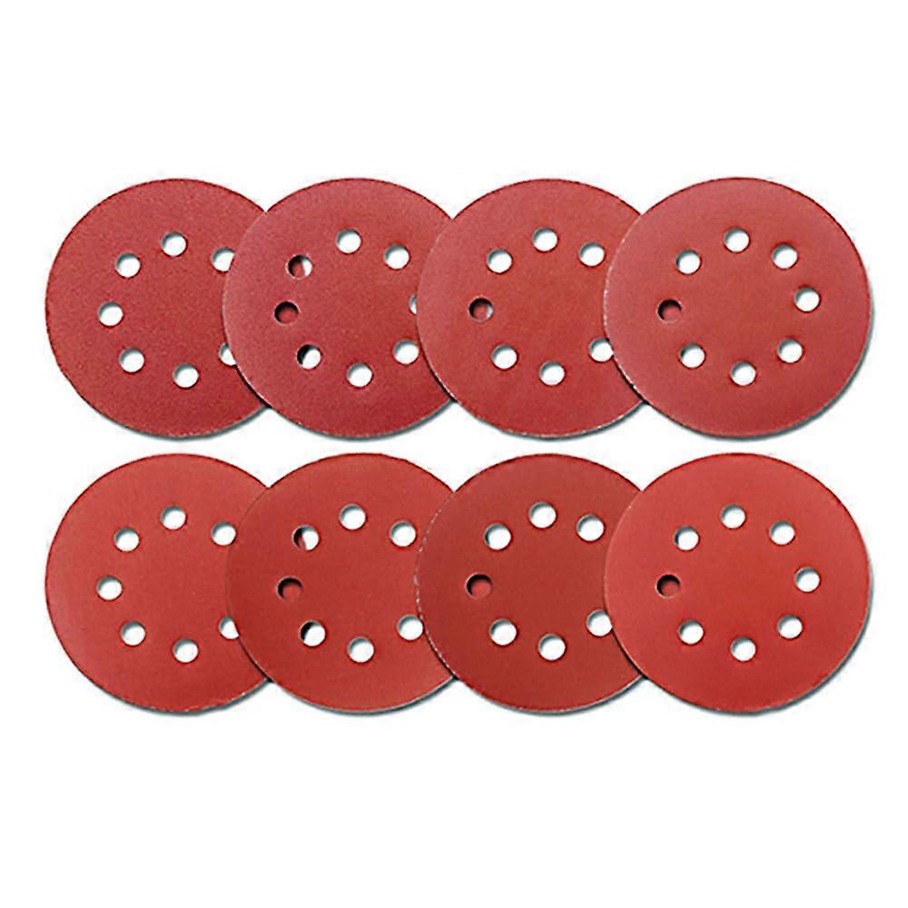 125 mm 5 Inch 8-Hole Sandpaper Sieve Discs for Metalworking, 40/60/80/100/120/2000 Grit, 50 Pieces 800 Grit