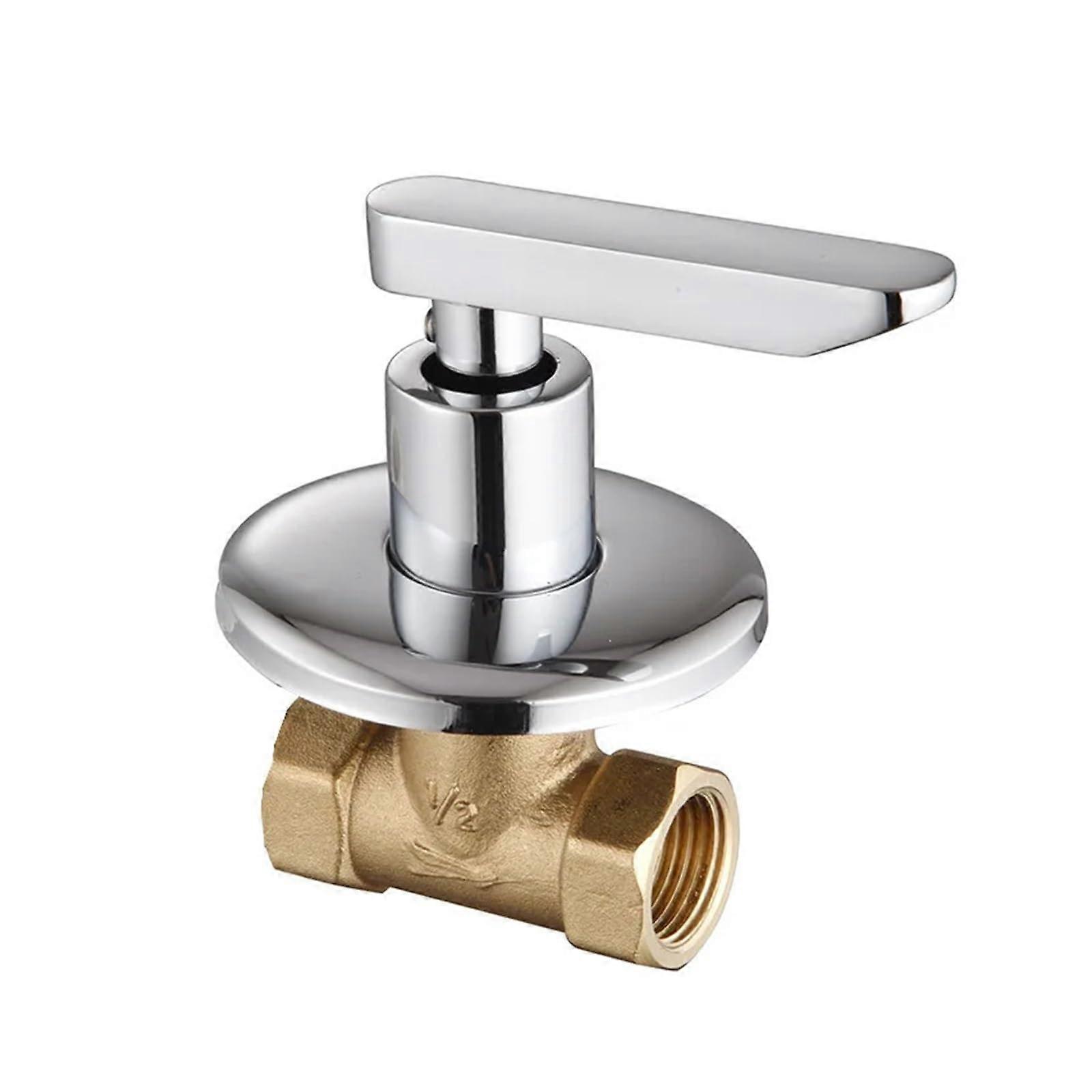Copper Bathroom Shower Tap Valve 1/2 Inch Concealed Single Handle Cold Water Angle Valve