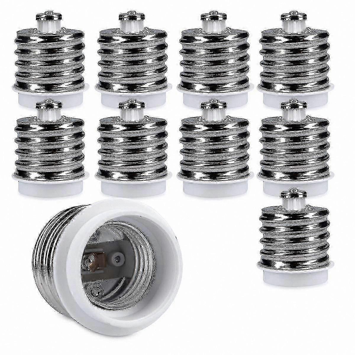 E40 to E27 Socket Adapter - 10 Pack Lamp Holder Converter for Halogen and LED Bulbs