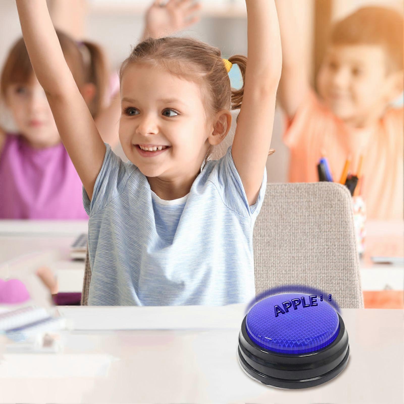 Recordable Talking Button with Led Function Learning Resources Buzzers Green