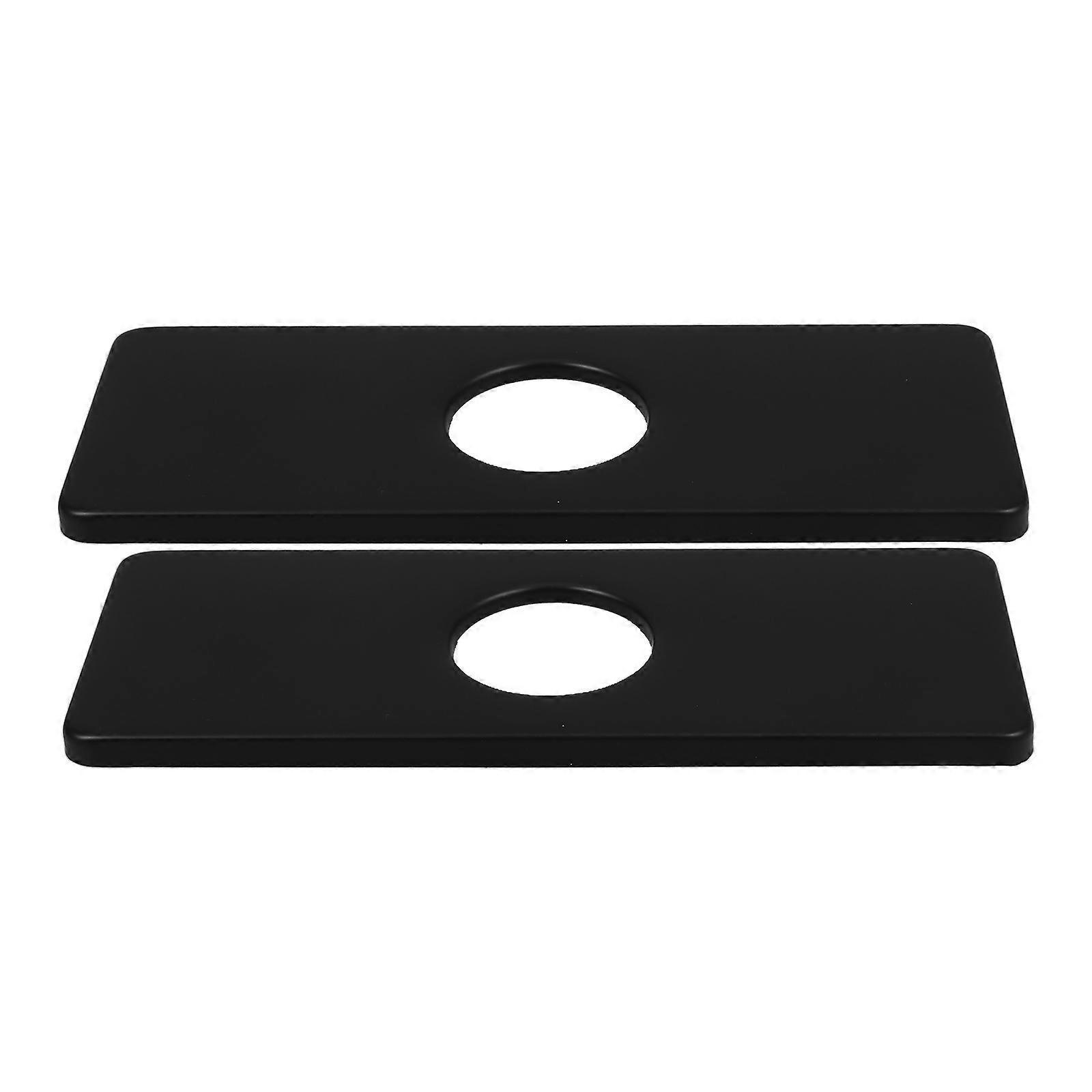 Water Pipe Flange Covers Rectangle Escutcheons Plate for Kitchen Use 2Pcs