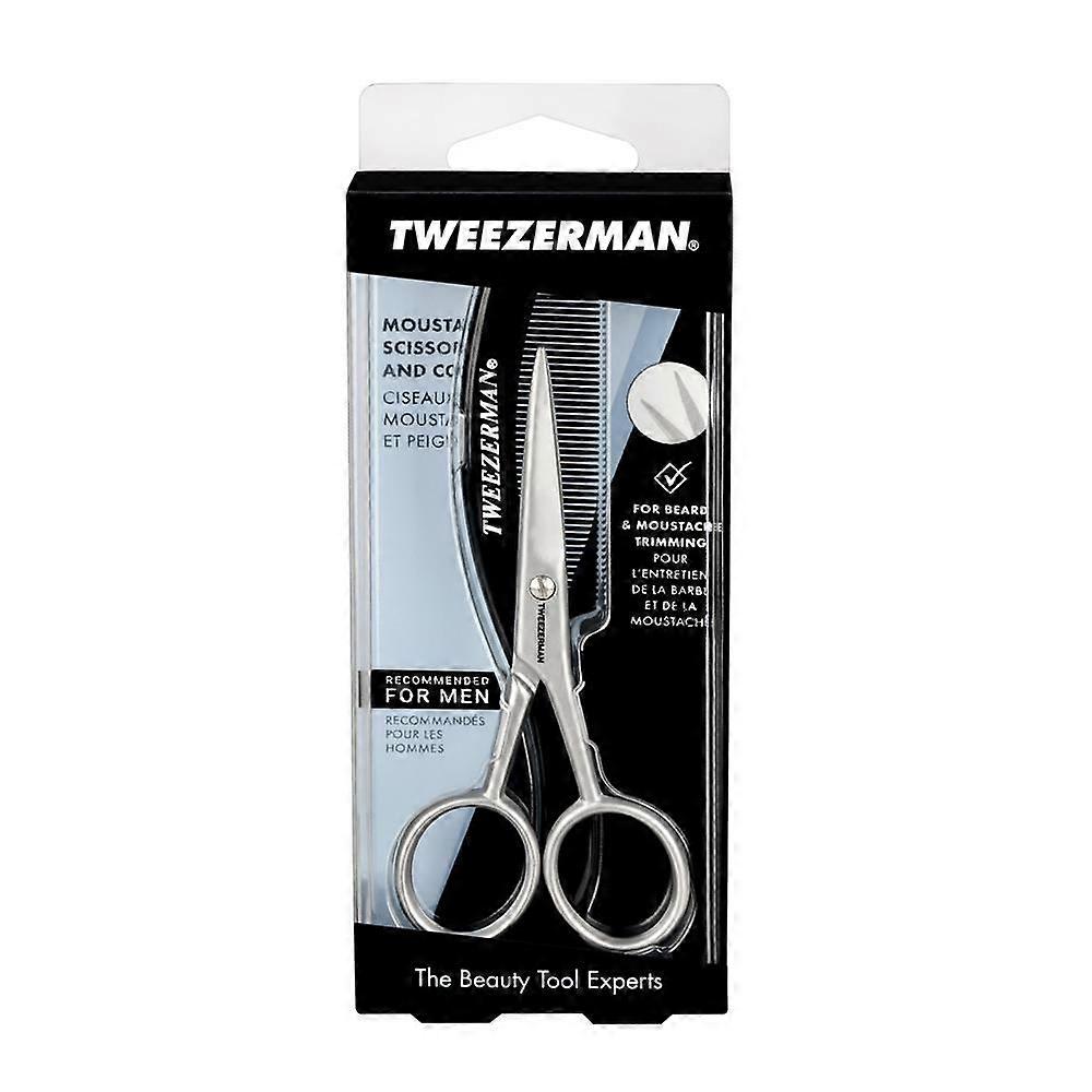Tweezerman Moustache Scissors & Comb - 3 Pack