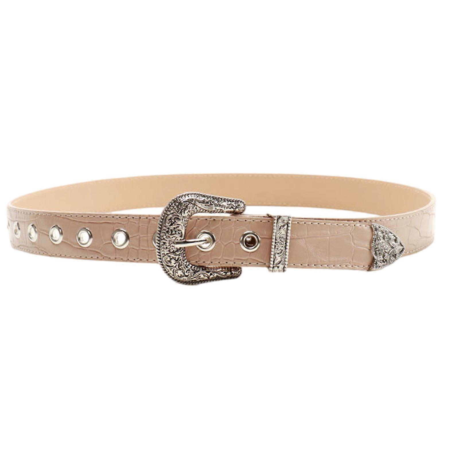 Multi-Functional Women's Timeless Belt Adjustable PU Leather Strap For Office Casual Outfits And Special Occasions  Khaki