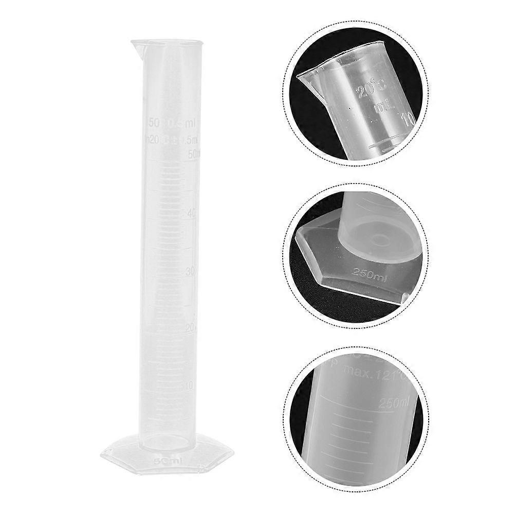 1Pc Plastic Measuring Cylinder Thickened Graduated Cylinder for Laboratory