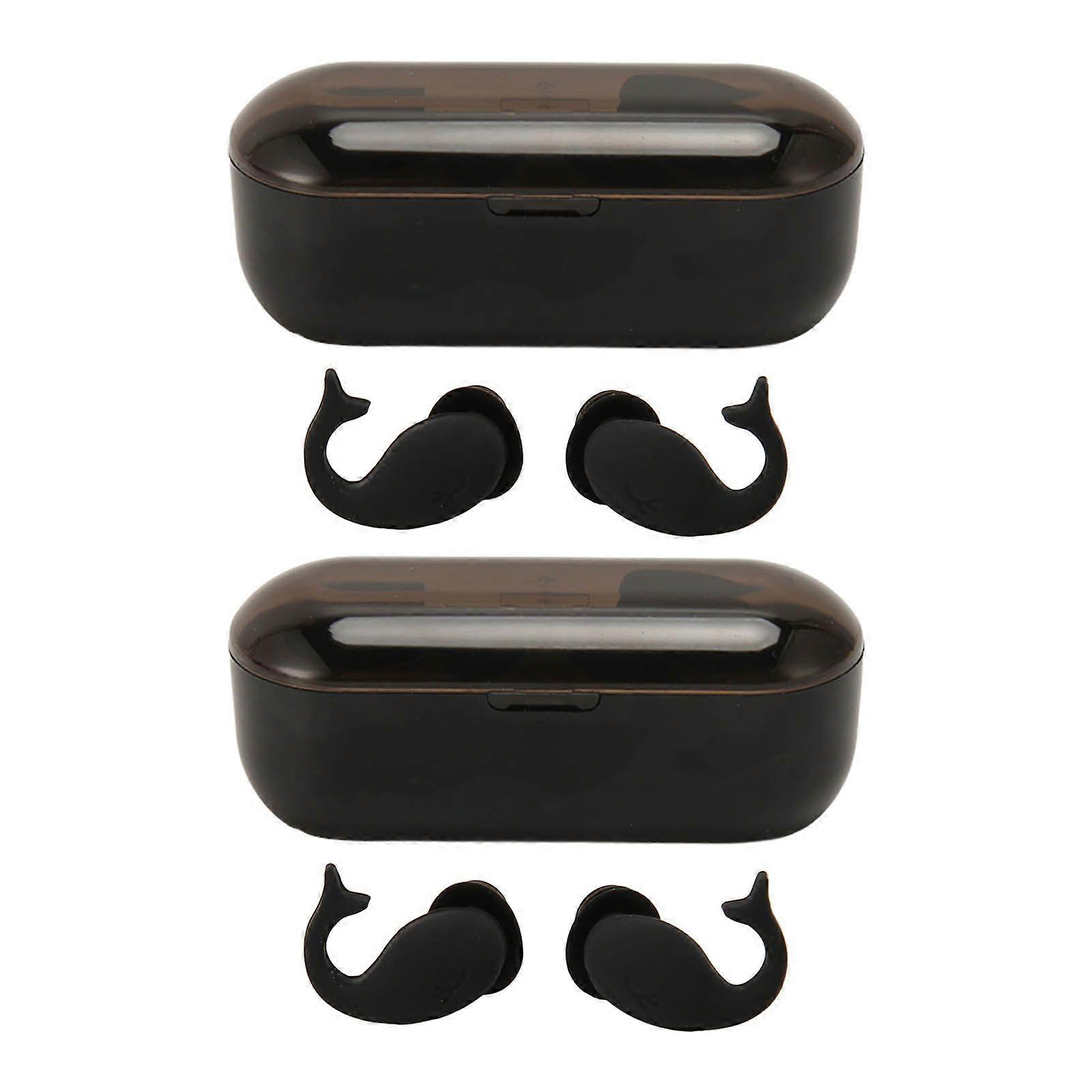 2 Pair Silicone Earplugs for Sleeping NRR 40dB Noise Cancelling Triple Protection Reusable Ear Plugs