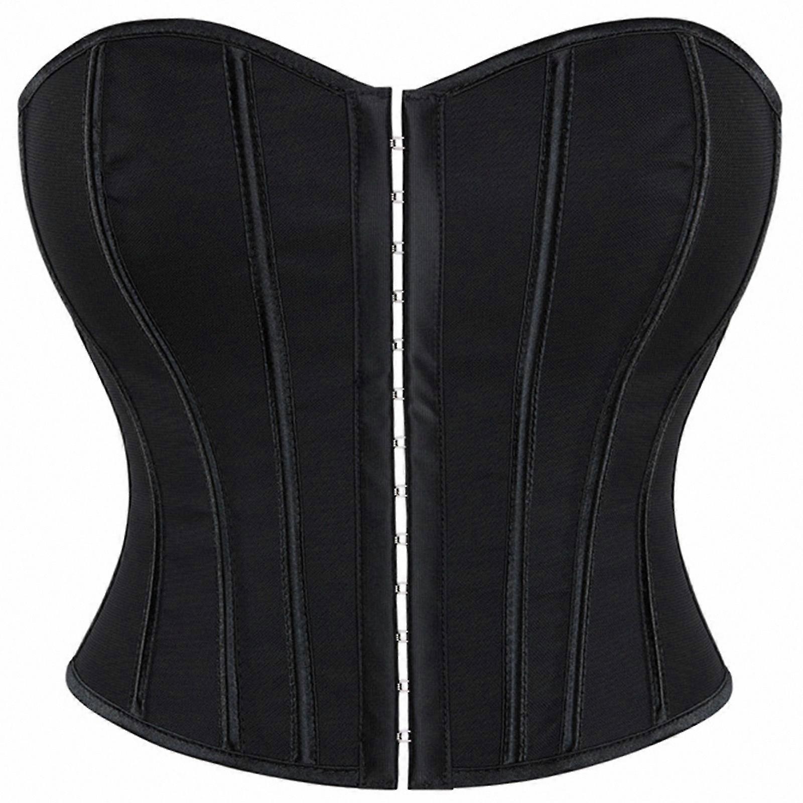 Leopard Print Strapless Corset Top with Lace-Up Front Closure and Waist Cinching Design for Women Busty Vest Style Body Shaper XL Size