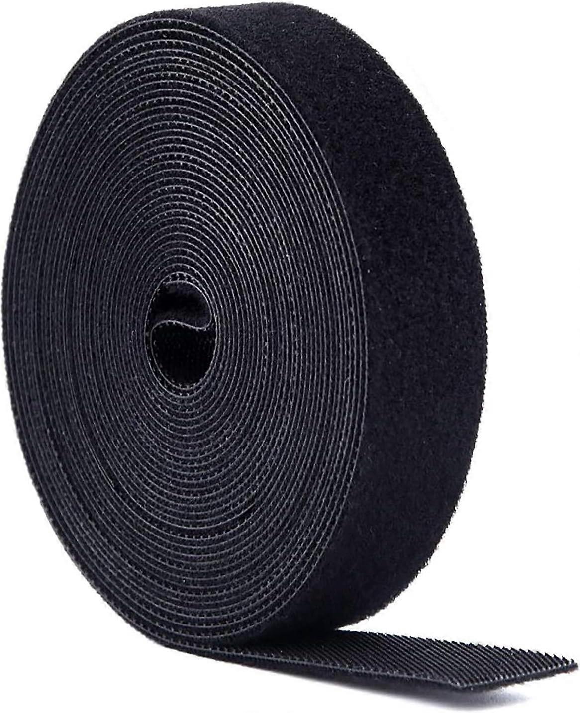 Cable Straps, 5M Cable Ties, Cable Ties Fixing Tape Hook Loop Self-Gripping Organizer(Black)