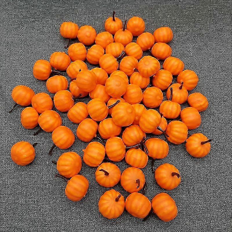 48pcs Mini Artificial Pumpkins: Foam Simulation Pumpkin Set For Fall Harvest Decor Halloween Party Props Thanksgiving Table Decorations 2025