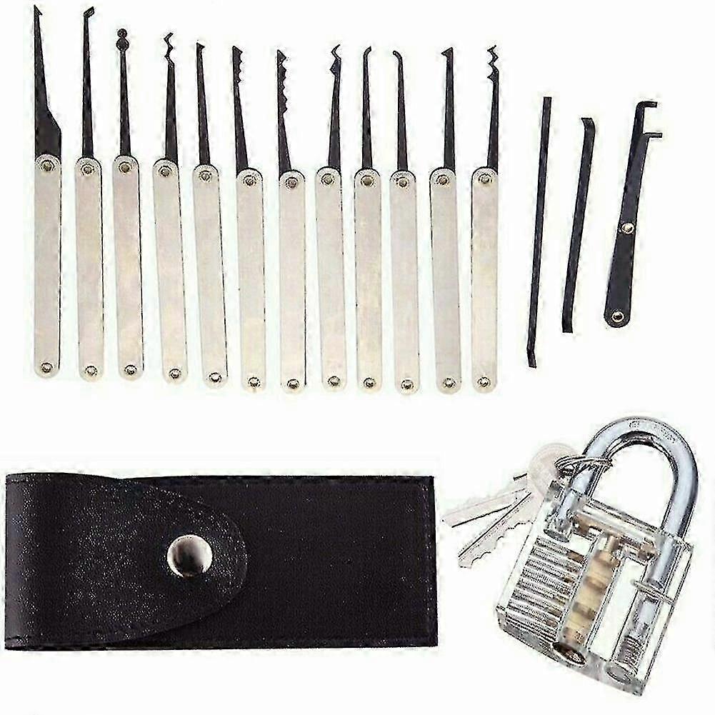 15pcs/set Lock Pick Tools Unlocking Set Key Extractor Practice Lock