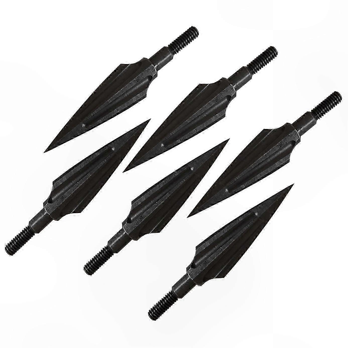 6-Pack 125 Grain Broadhead Arrow Tips for Archery Practice and Hunting Use