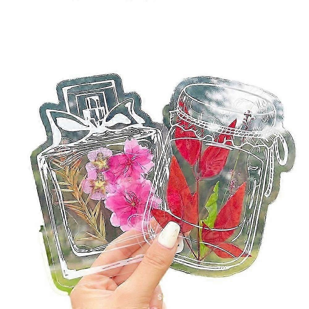 transparent pressed flowers bookmarks handmade clear DIY
