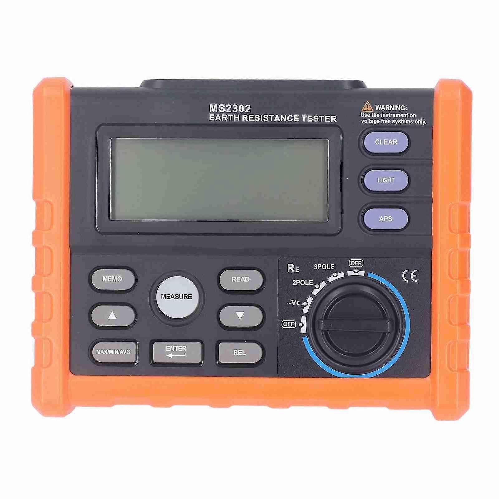 MS2302 Aardingstester 600V LCD-aardmeter met achtergrondverlichting