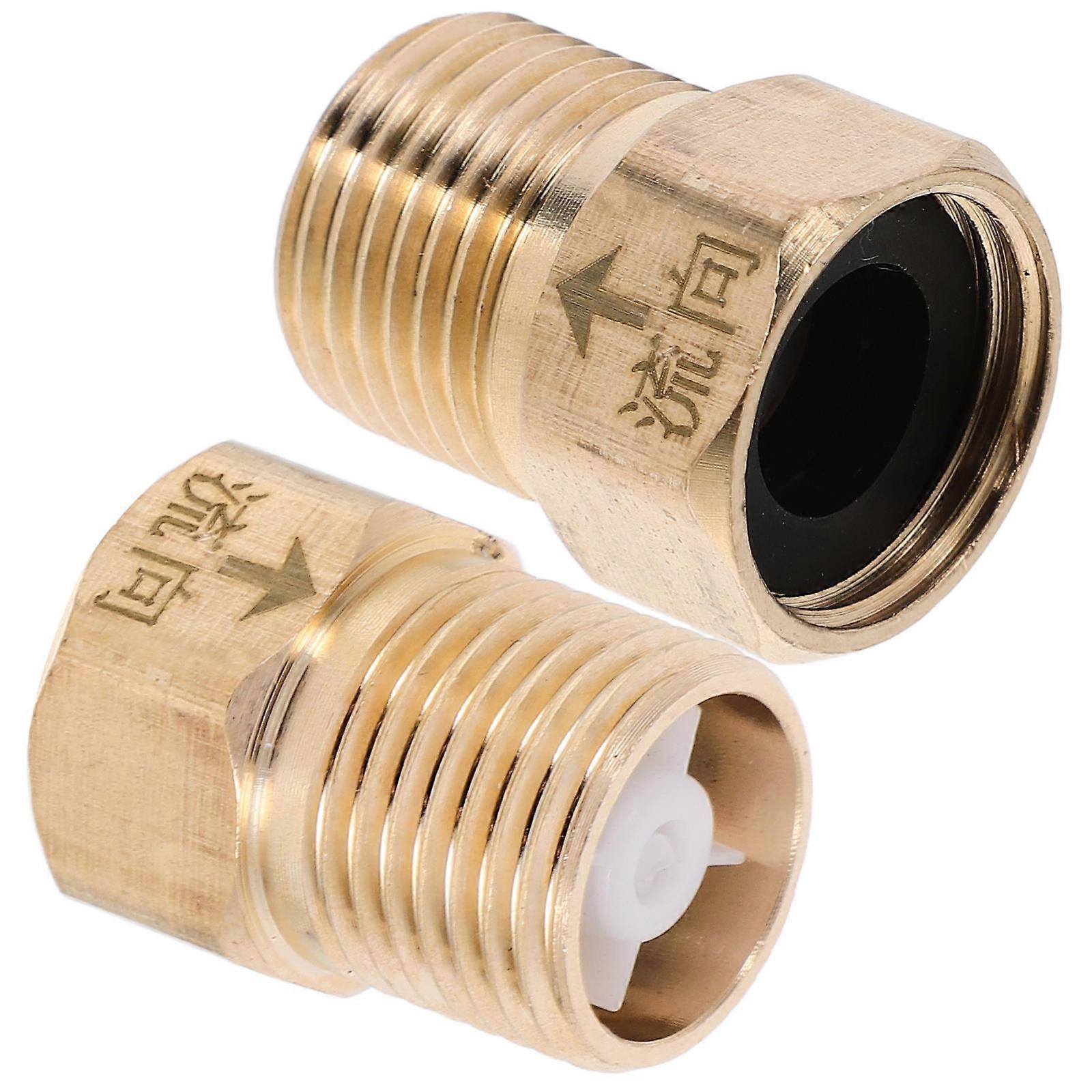 Toilet Backflow Preventer Check Valve Connector in Golden Color for Home Use ABS Copper Material