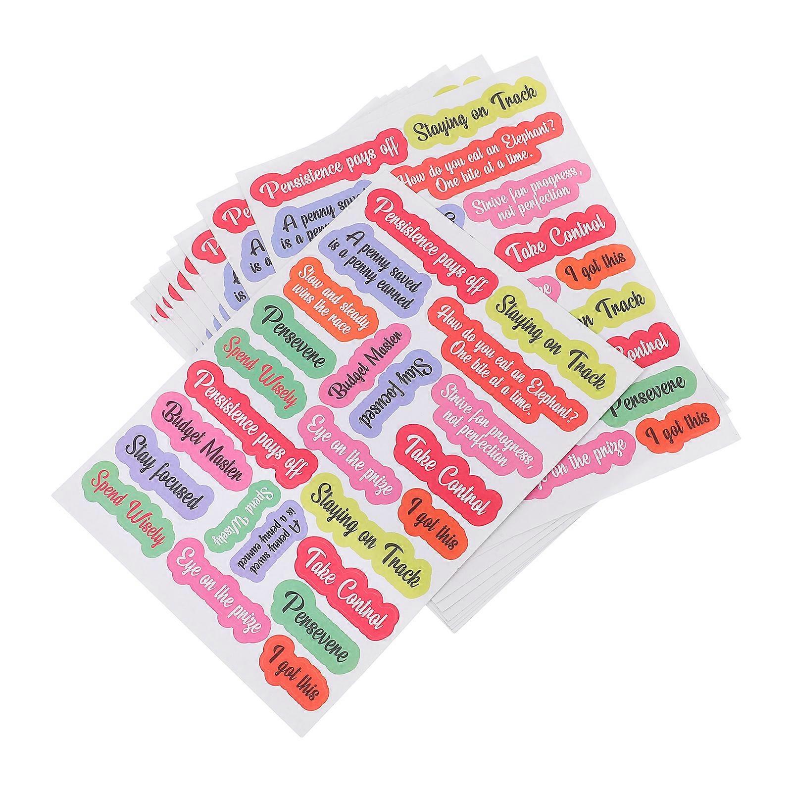 Durable English Letter Stickers for Office Use Multi Coated Paper 10pcs