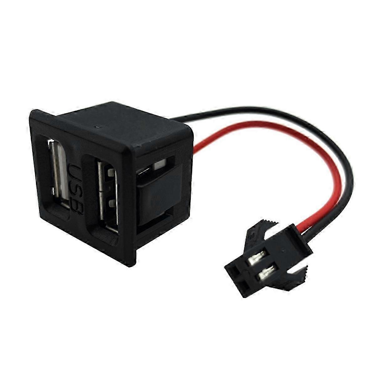 Usb Female Base Type-c Double-layer Socket Usb A Female Lamp Charging Socket Power Socket With Cable