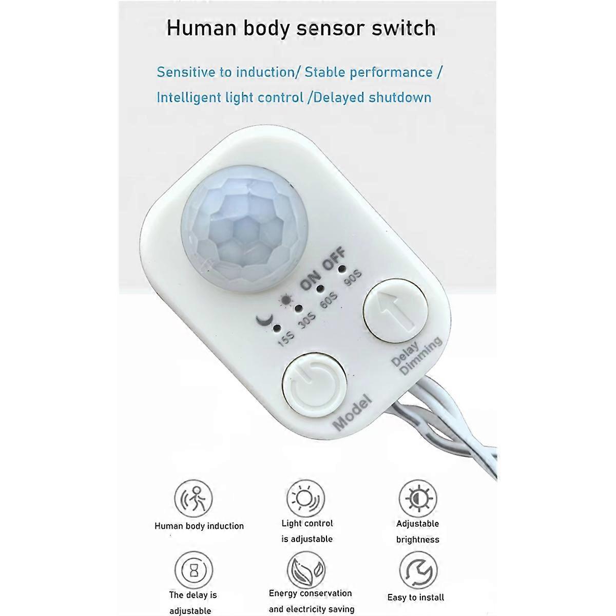 DC 5V-24V USB DC Body Infrared PIR Motion Sensor Switch USB