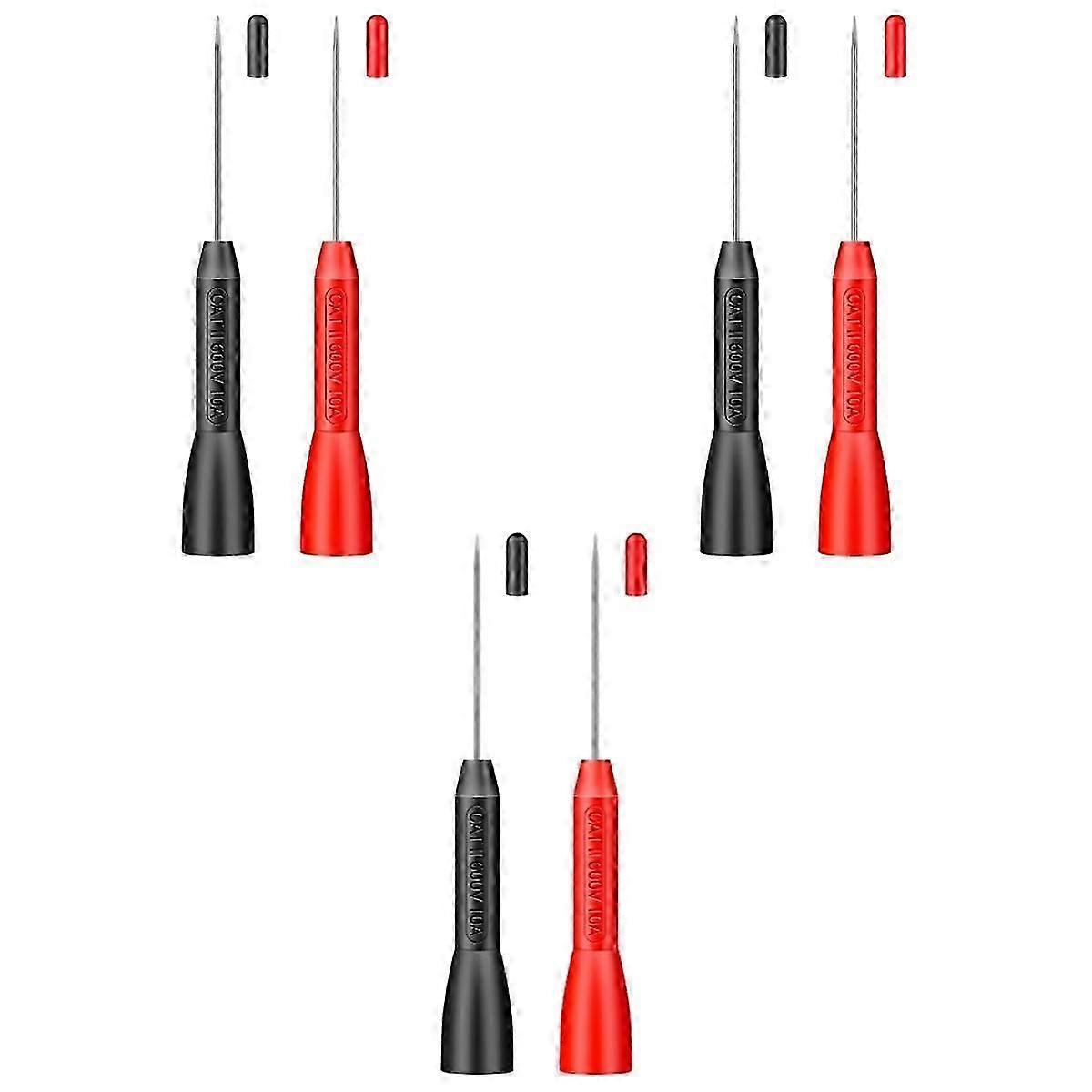 6pcs Insulation Piercing Needles Multimeter Test Probes