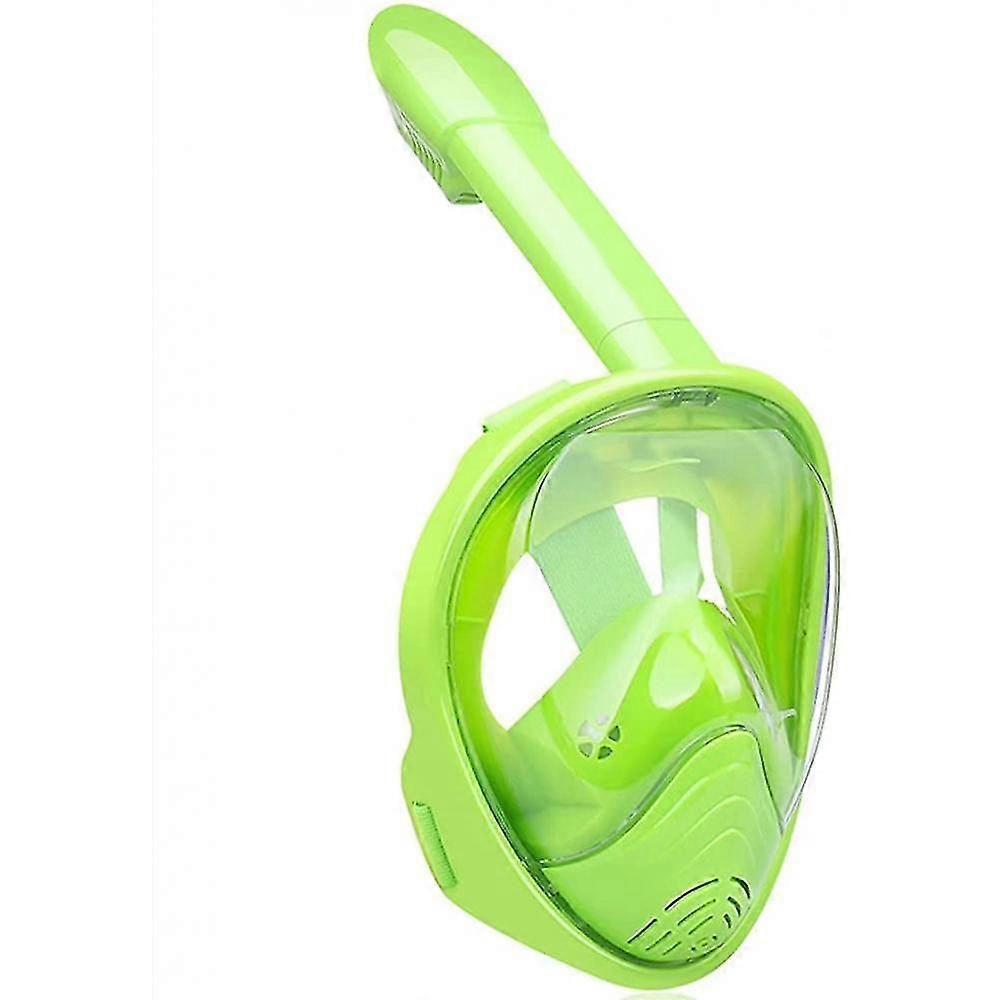 Παιδική μάσκα κολύμβησης με αναπνευστήρα πλήρες πρόσωπο, 180 βαθμός πανοραμική θέα κολύμβησης με αναπνευστήρα (πράσινο)
