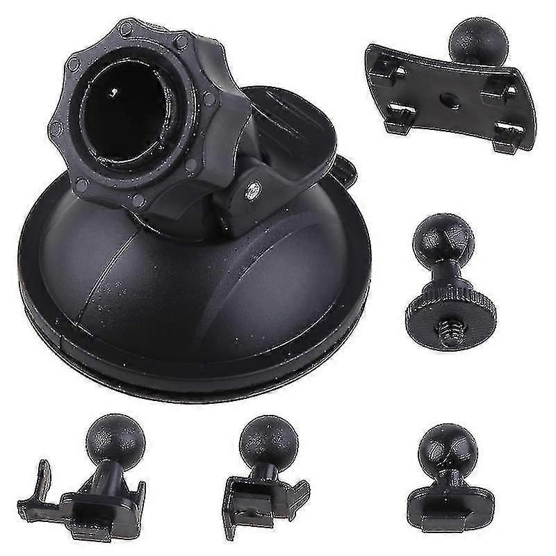 Ventouse de voiture pour support de caméra de tableau de bord Enregistreur vidéo de véhicule sur le support de tableau de bord du pare-brise avec 5 types d’adaptateur 360 degrés vue d’angle pour la conduite Dvr Ca