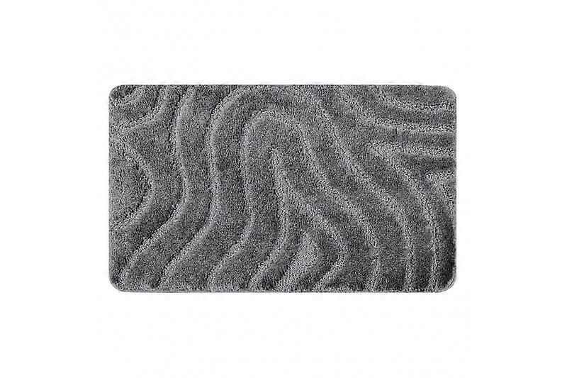 Bathroom rug SUPREME WAVES, non-slip, soft - grey