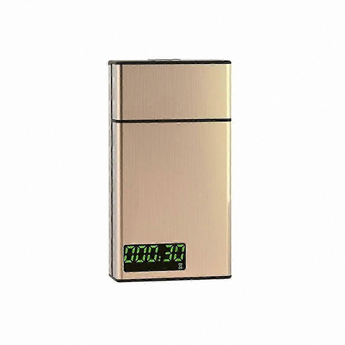 Timed Lock Box, Portable Smart Case, Auxiliary Smoking Cessation Tool, Gold-Colored Storage Solution