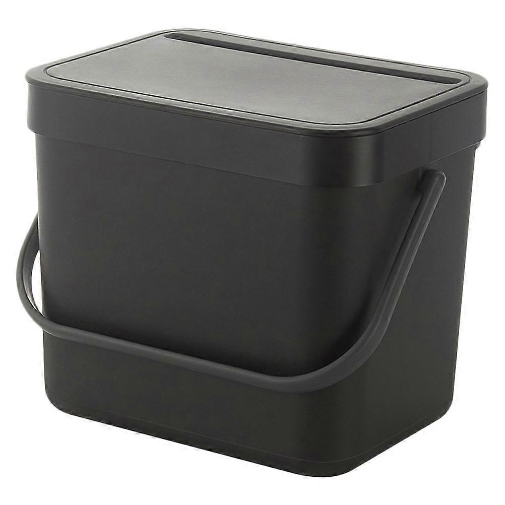 Waste Holder Black Plastic Hanging Garbage Container for Storage