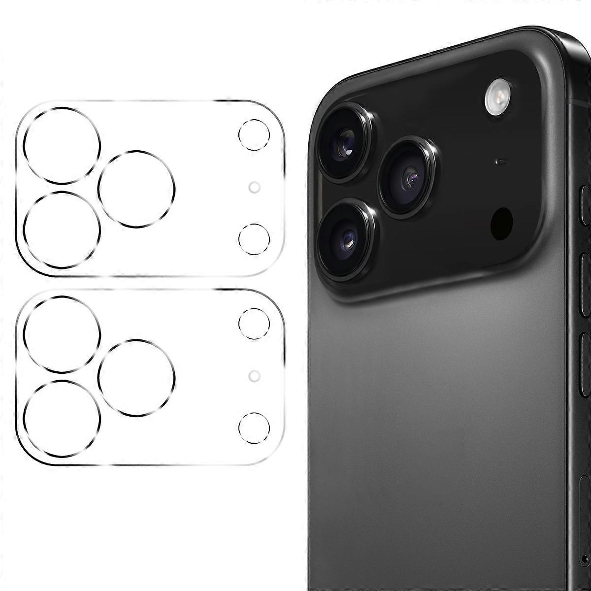 Για iPhone 17 Pro Max 2Pcs Προστατευτικό φακού κάμερας ENKAY καπέλο-Prince Ενσωματωμένος σκληρυμένος γυάλινος φακός Fil