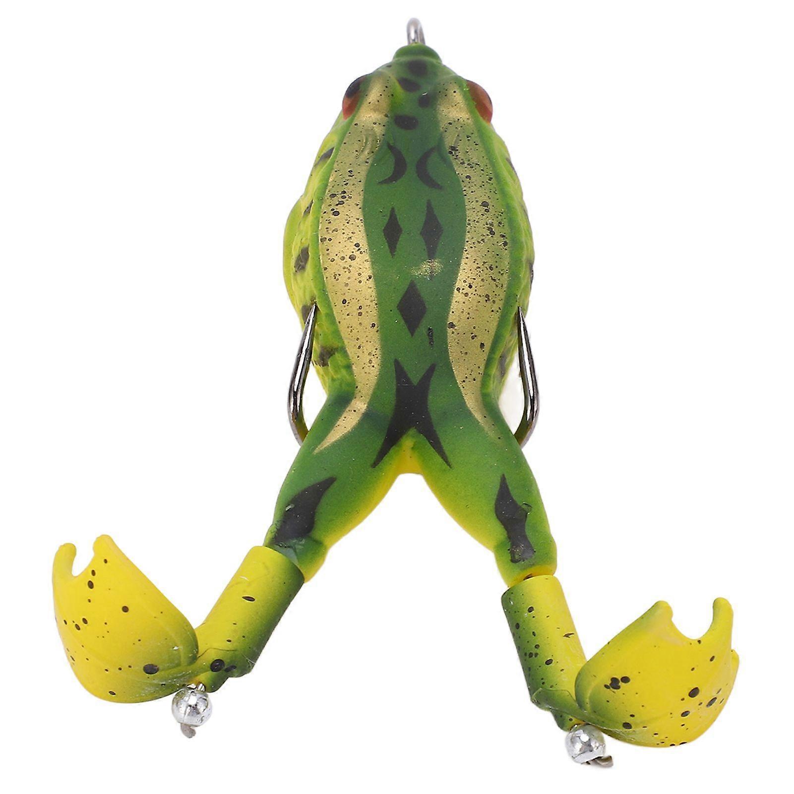 Frog Bait Soft Silicone Artificial Thunder Frog Bait Fishing Lures with Double Propeller Feet