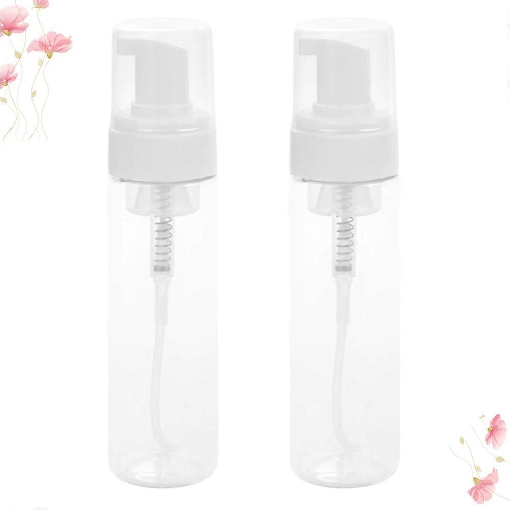 200ml Press-Type Bubbler Cosmetics Container For Travel Home Use With Lightweight Design 2Pcs