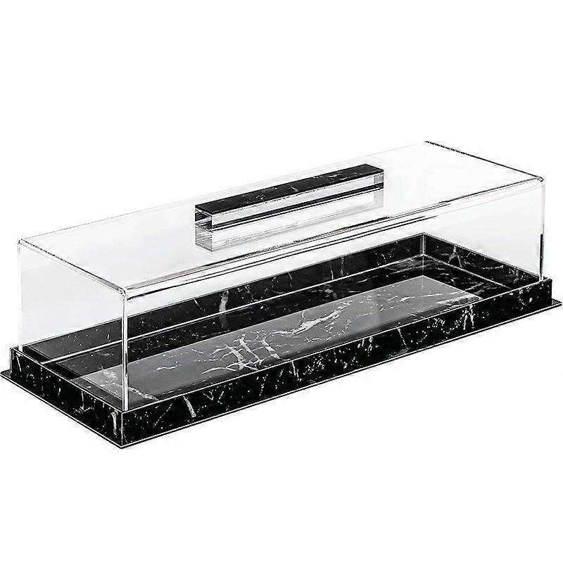 Cookie Tray With Lid: Acrylic Rectangular Cake Platter Dessert Display Case For Cakes Pastries Serving Stand For Party Wedding