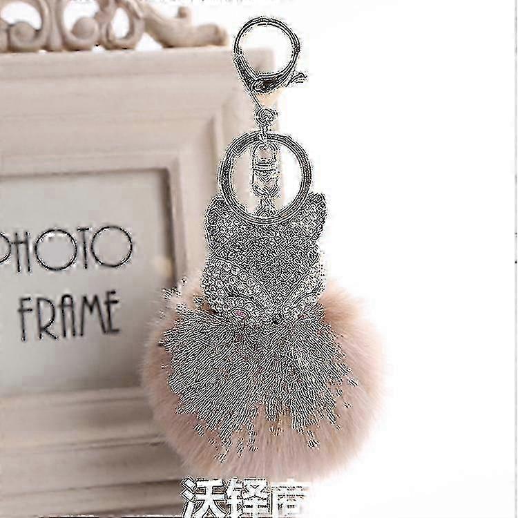 Fox Head Riipus Avainketju Ylisized Kani Hiukset Ball Muhkea Timantti Set Matkapuhelin Laukku Riipus