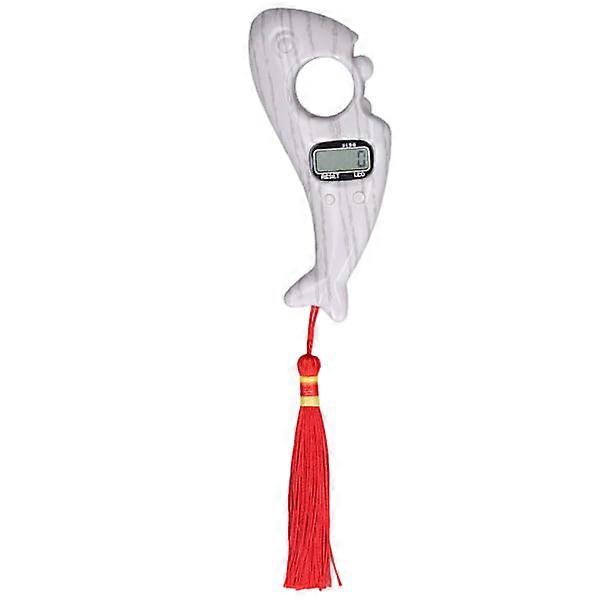 Digital Bead Counter Silent Fish Shape Portable Prayer Bead Counter for Meditation Relaxation White