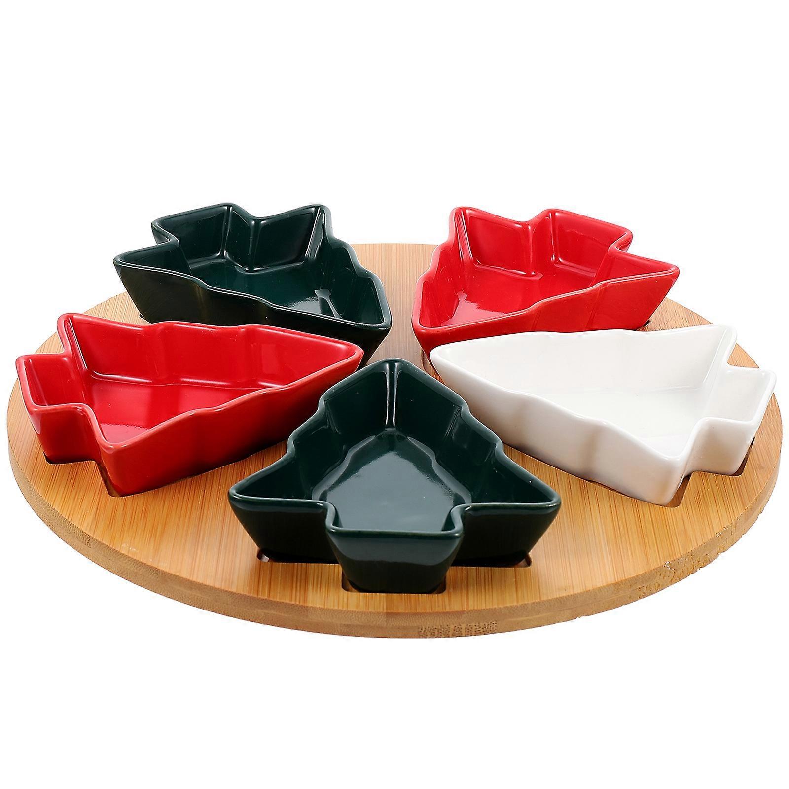 Nut Tray Platter Ceramic Snack Plate Dining Table Multi Multi Function 1 Set