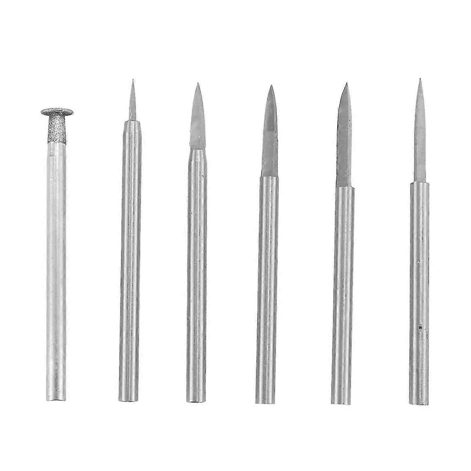 Carving Drill Bits Set for Rotary Tool 6Pcs Engraving Drill Parts 3mm