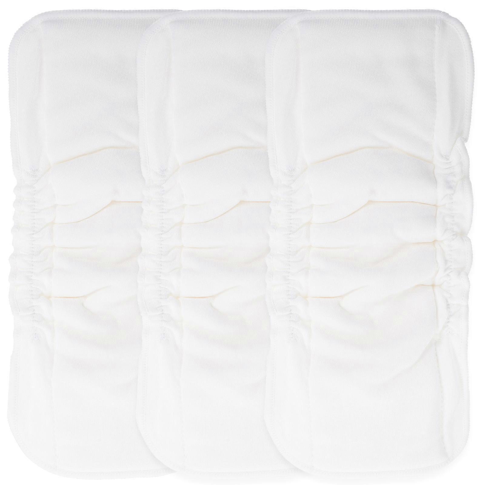 Reusable Baby Diapers White Cloth Diaper Inserts for Water Absorbing 12Pcs