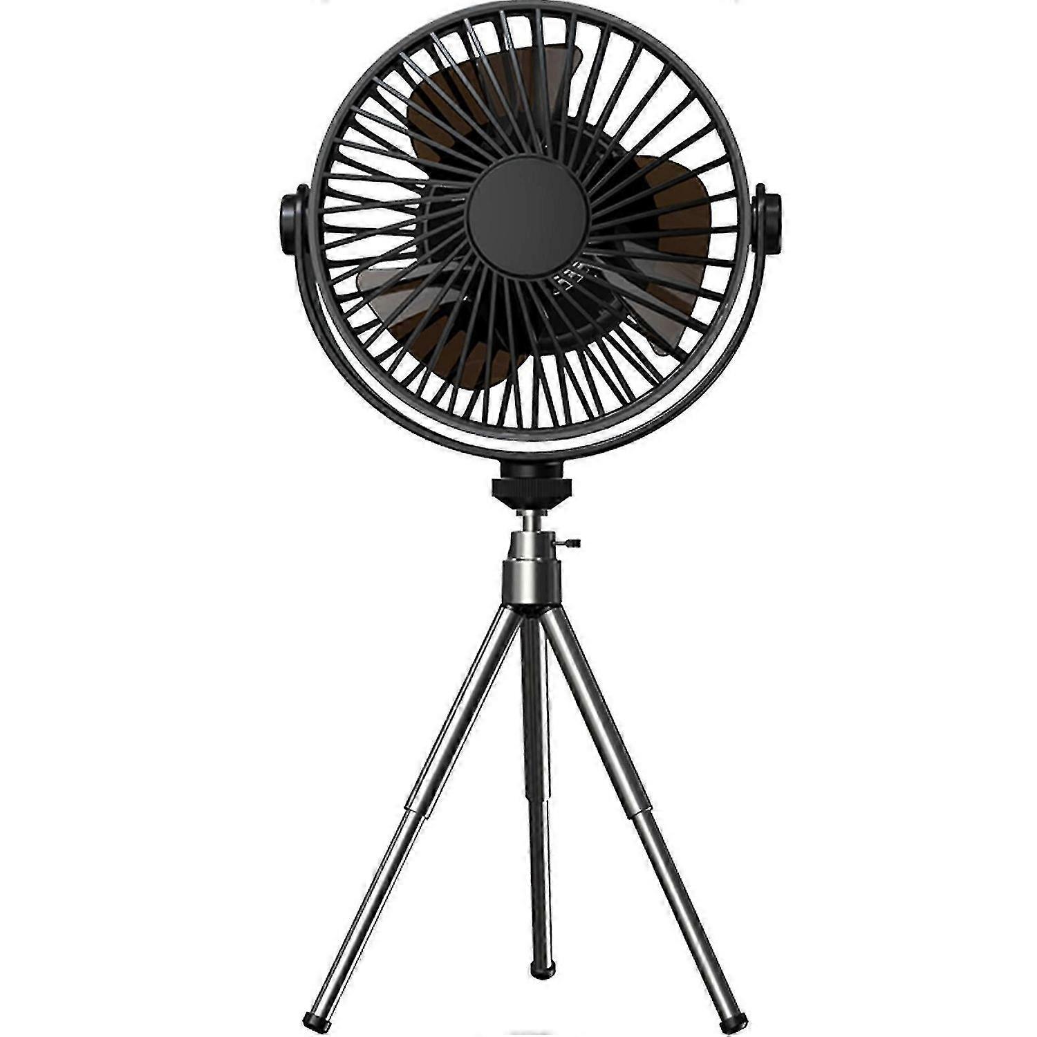 Remote Control Canopy Fan with LED Lamp + Tripod Table Fan 2000mAh for Camping