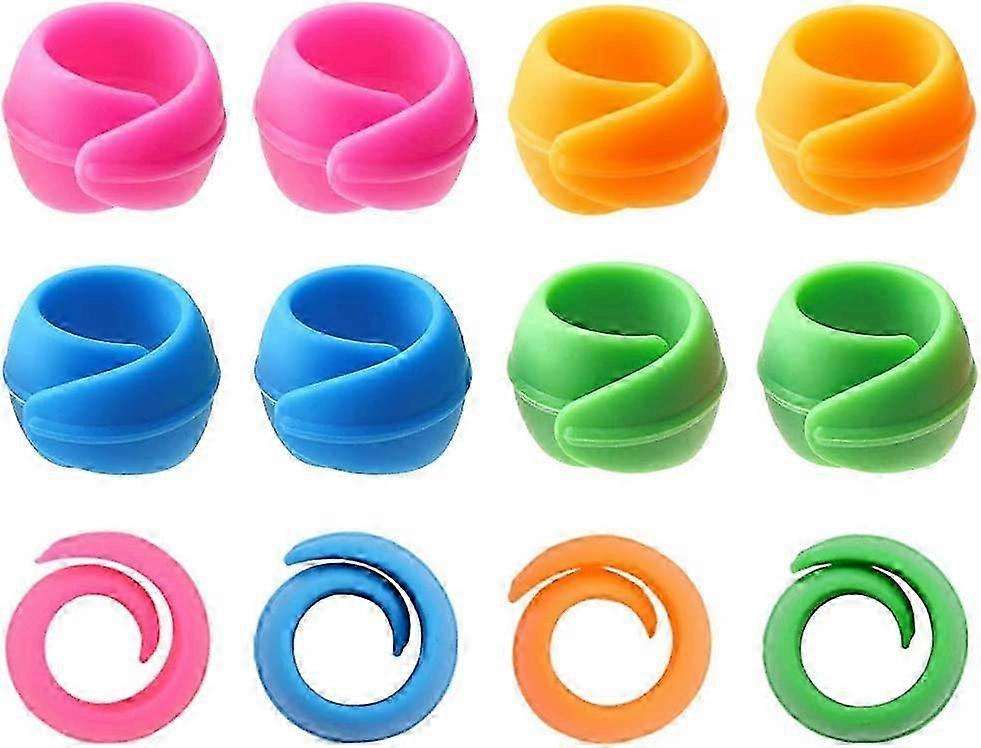 12pcs 4 Colors Thread Spool Huggers Thread Spool Savers Thread Spools Huggers Bobbin Thread Holder and Silicone Sewing Thread Saver for Prevent Thread