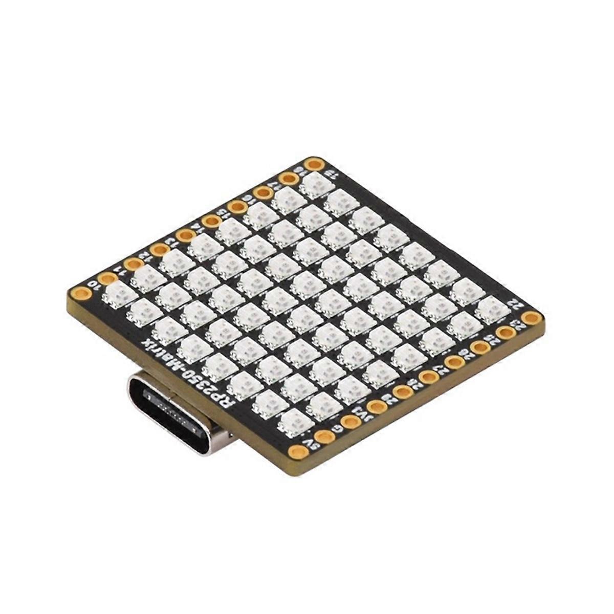 RP2350 Matrix Micro-Type Development Board 8x8 LED Matrix Onboard QMI8658 Six- Sensor