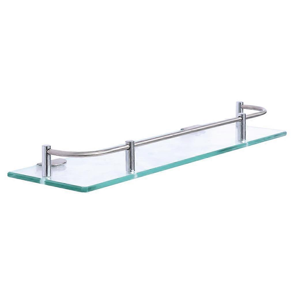 Storage Rack Glass Practical Bathroom Racks Handy Installation Wall Mounted Rectangular Solidness ple Style Holders No.2