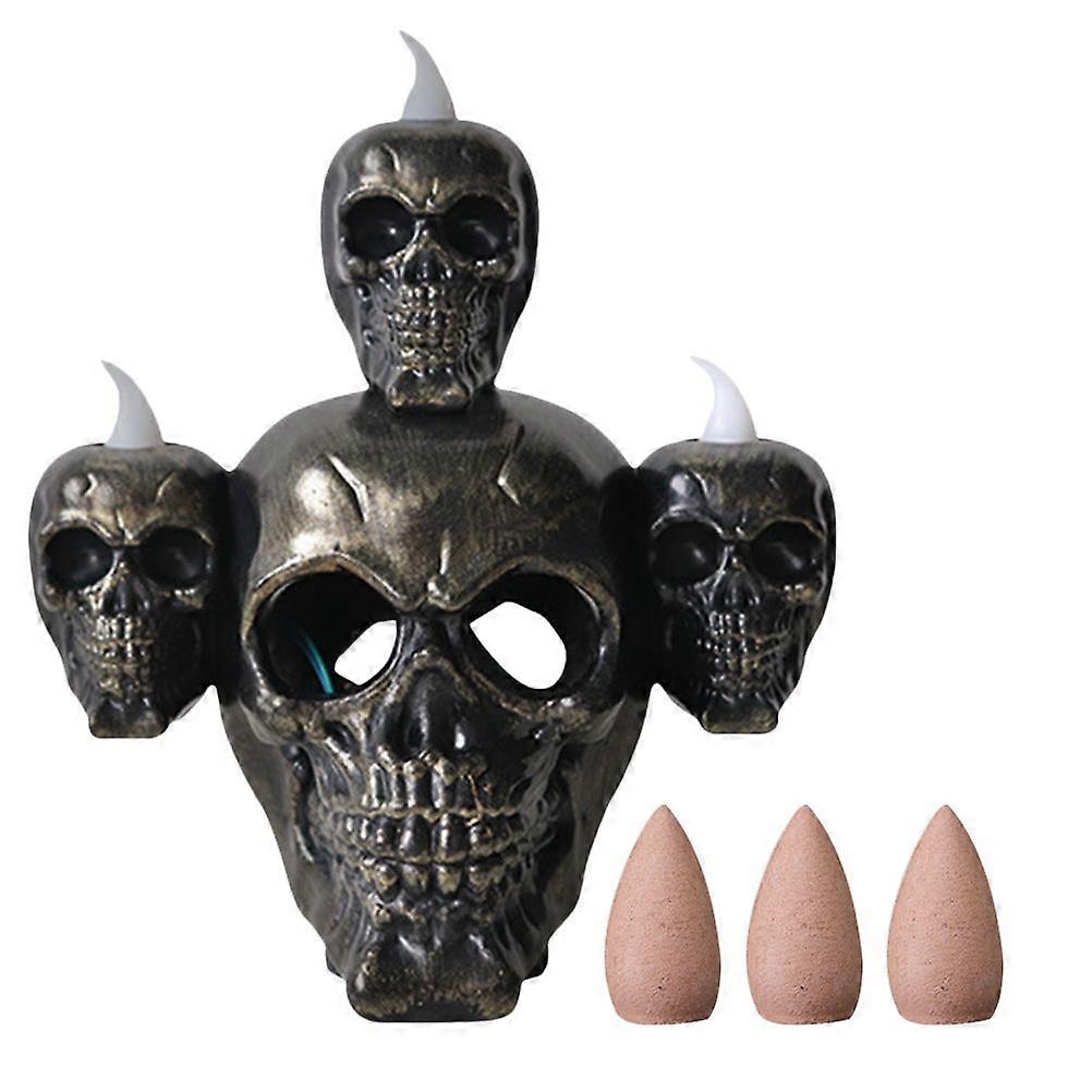 1 Set Haloween Smoke Horror Skeleton LED Candlelight Aromatherapy Decor Light