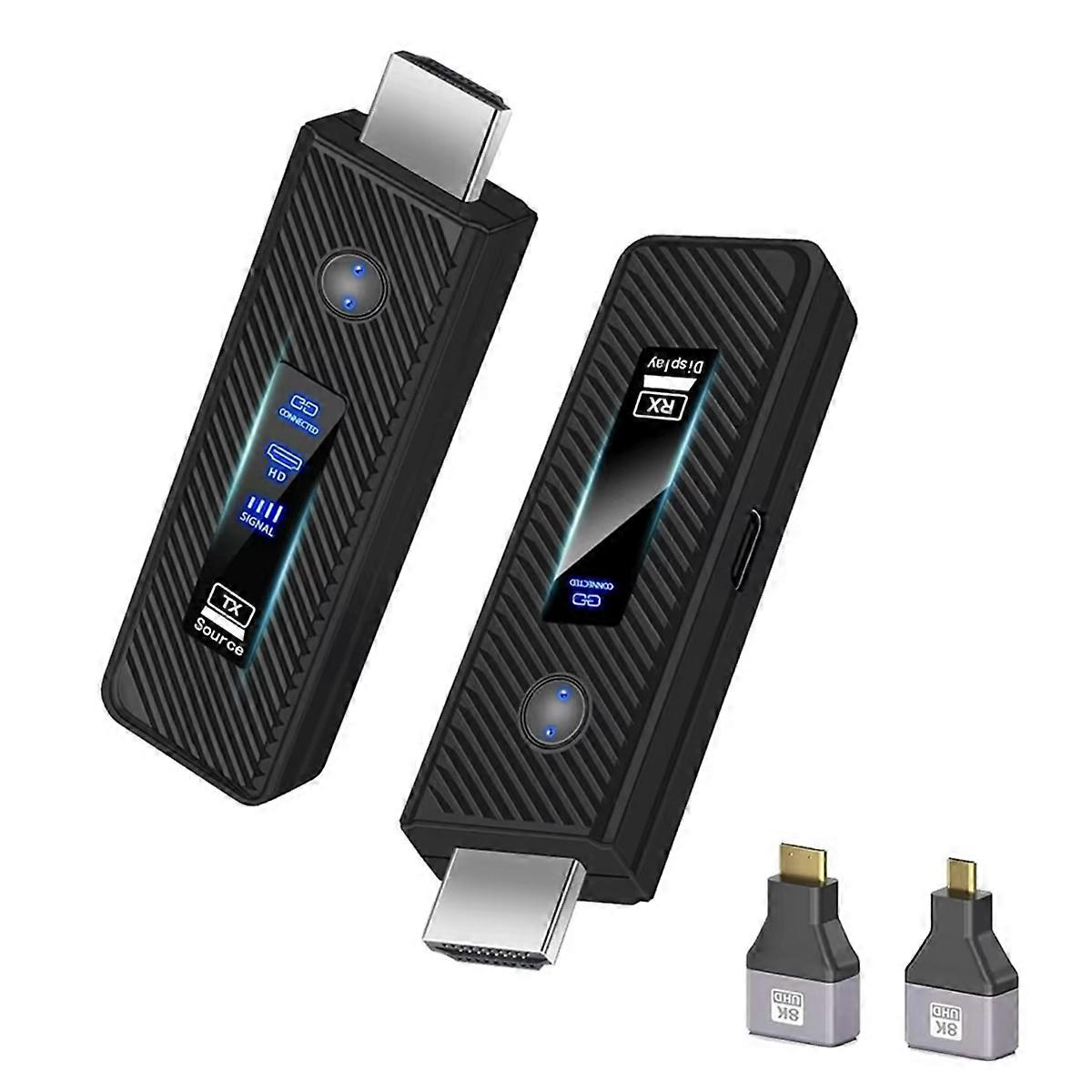 Wireless -Compatible Transmitter and Receiver LED Display Black