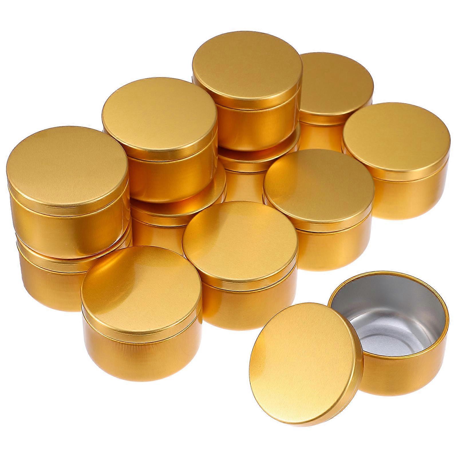 Round Metal Candle Jar for Candle Storage Container