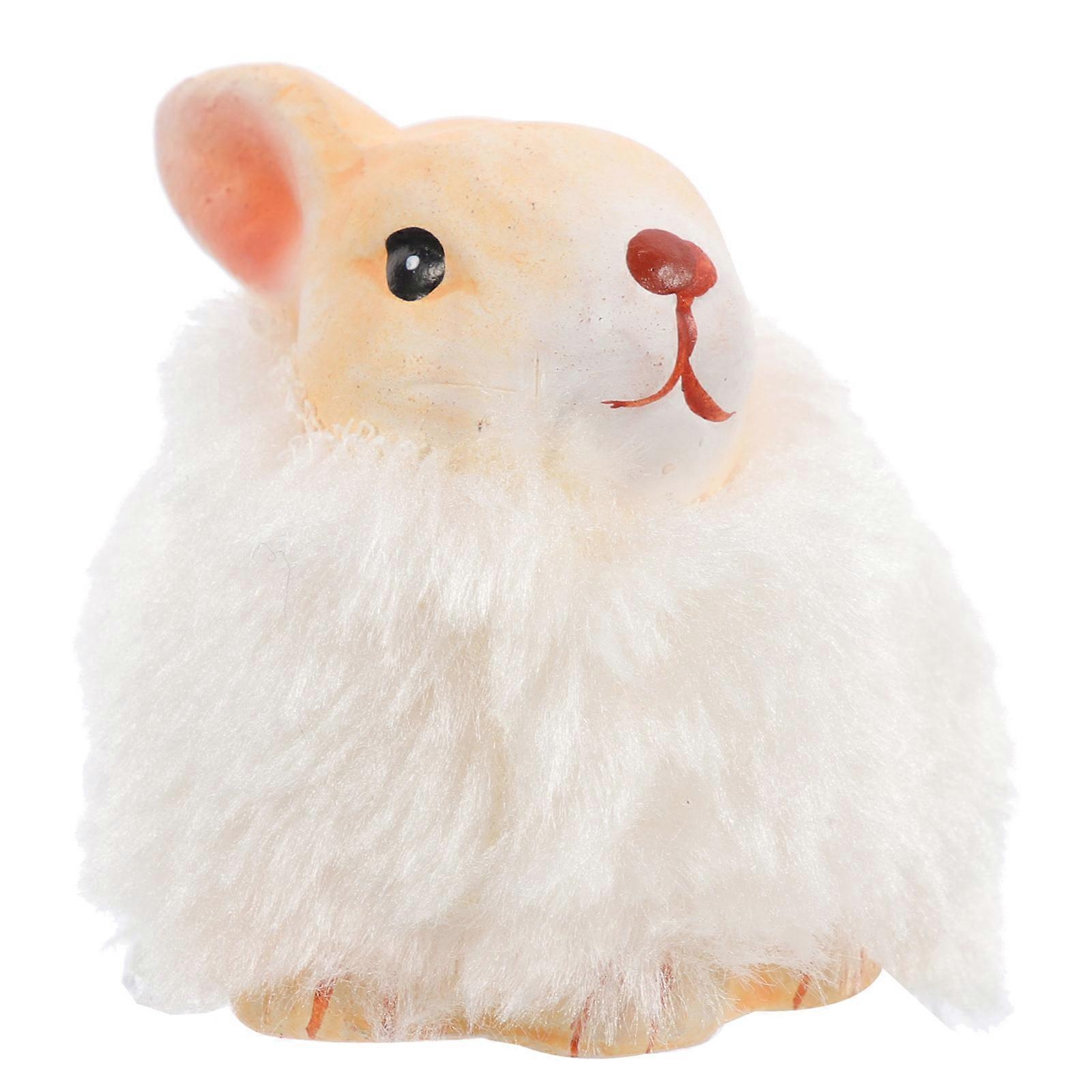 Rabbit Figurine Ceramic Bunny Statue for Decor 3Pcs Shelf Decoration