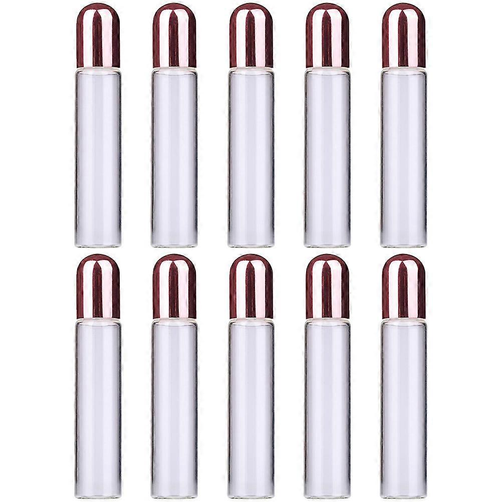Refillable Glass Roller Bottle for Essential Oil 20Pcs Pink